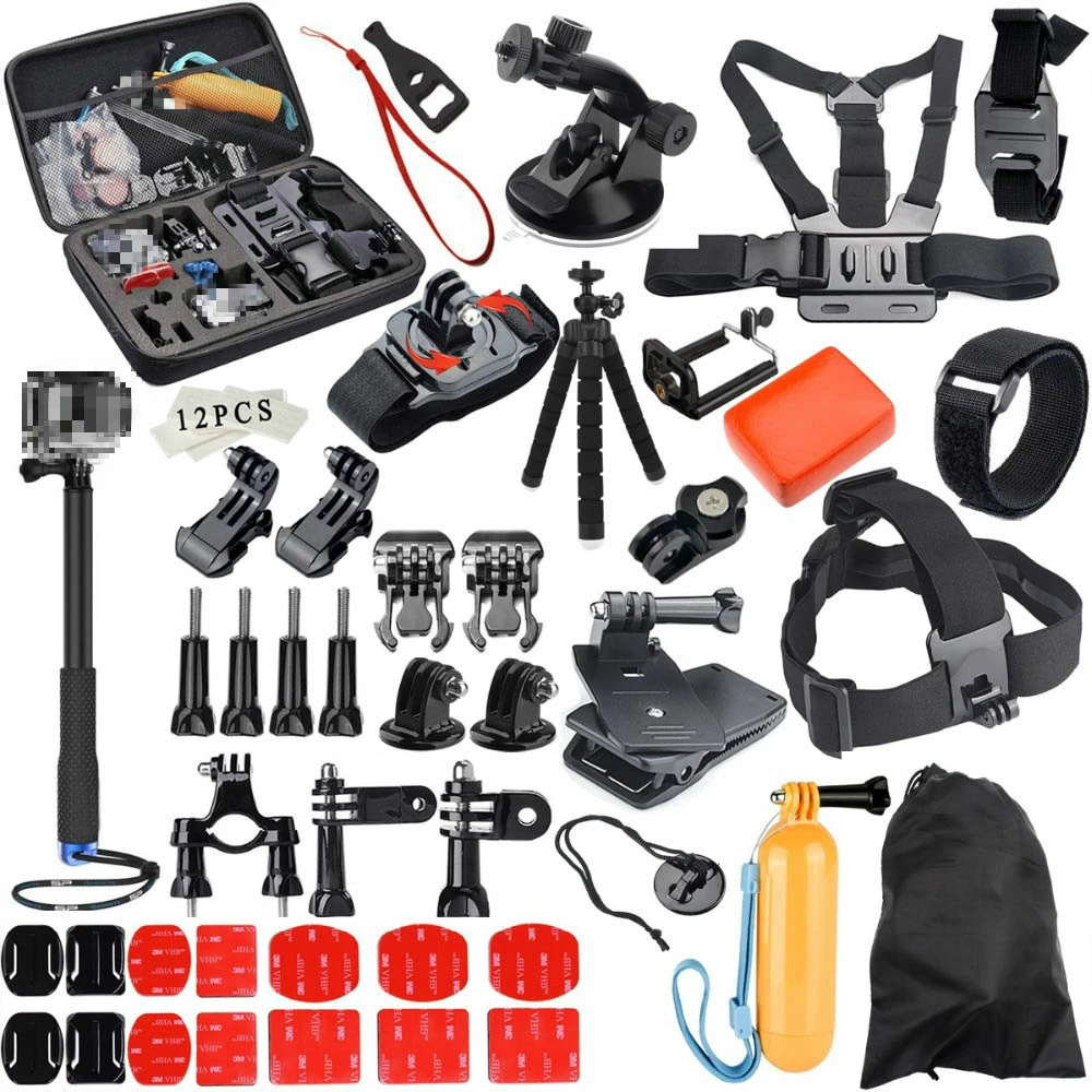 

Sports Camera Set Adapter Chest strap tripod Accessories for Gopro kit selfie stick EVA storage box