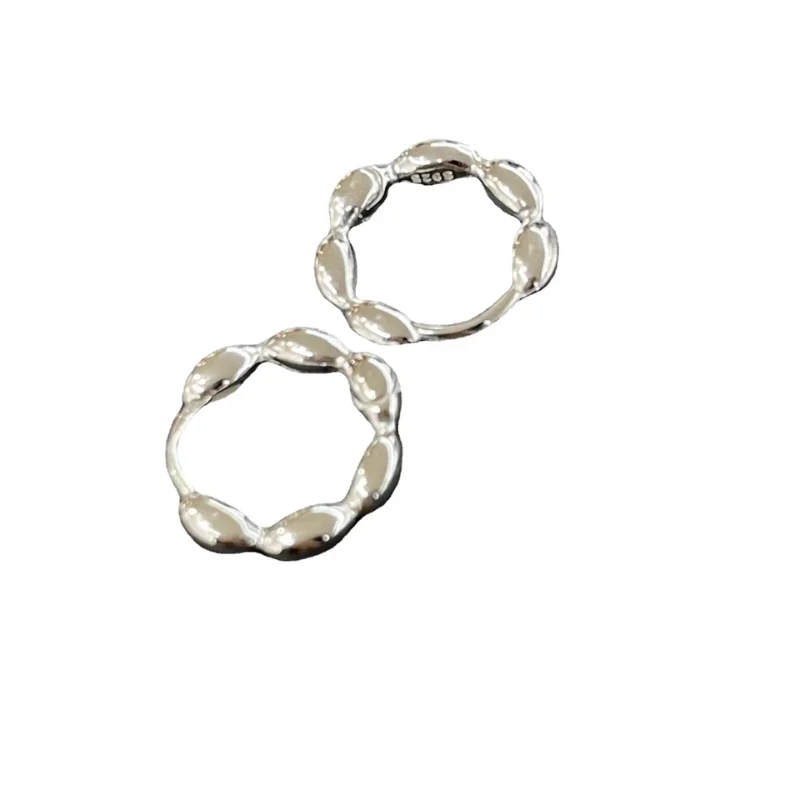 

925 sterling silver rice earrings with the same circle olive bead earrings.