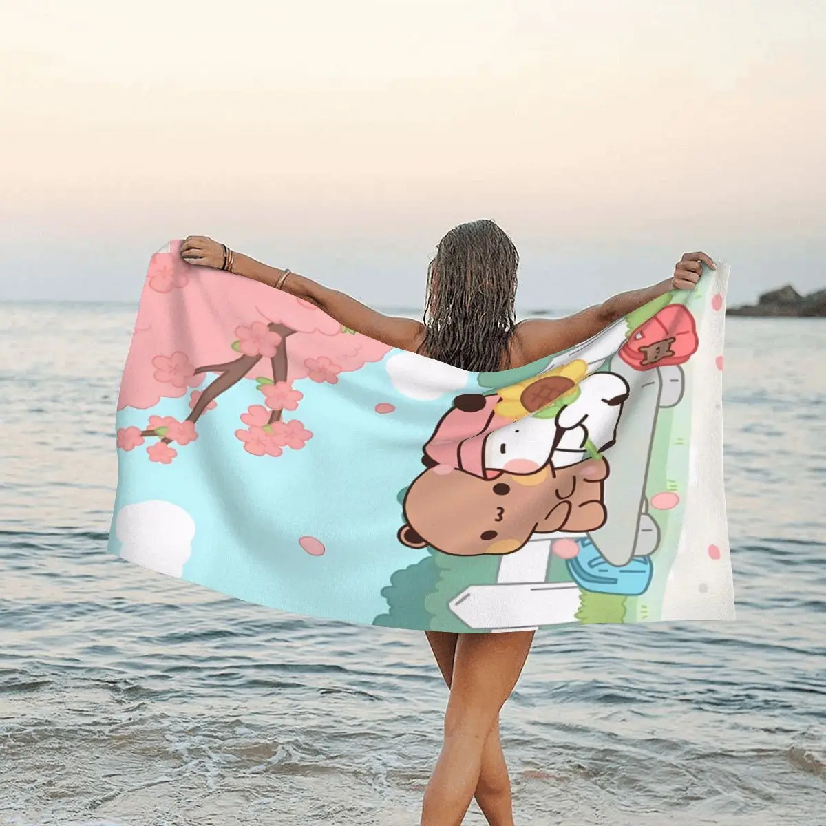 Men Women Swim Trunks Quick Dry Beach Shorts Board Shorts Swimwear Bathing Suits Panda Bear Hug Bubu Dudu