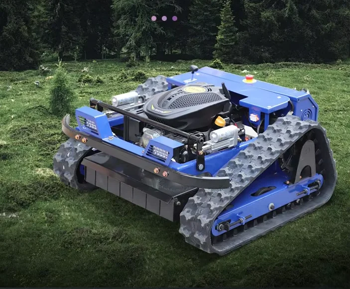 Customized New Hot Selling Small Home Use Four Stroke Crawler Petrol Remote Control Lawn Mower