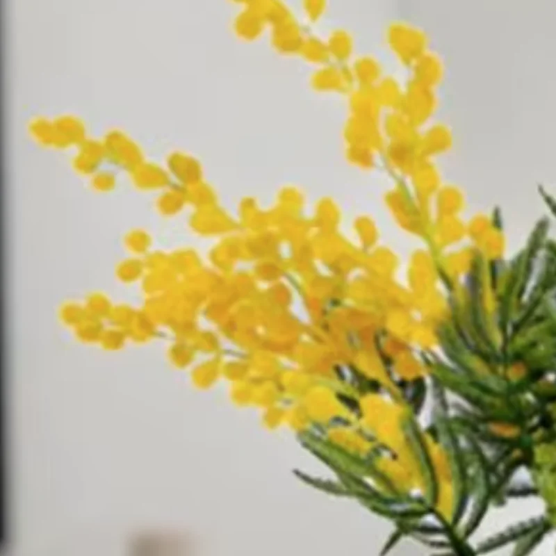 

Artificial Golden Wattle Lifelike Silk Flower Home Office Wedding Party Indoor Outdoor Faux Bloom Centerpiece Decor