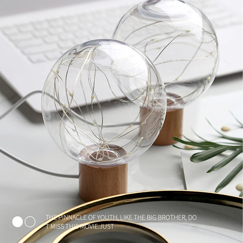 참신 낭만적 인 밤 빛 별이 빛나는 하늘 빛 소녀 생일 선물 USB 전원 침대 옆 테이블 램프 침실 장식 주변 조명