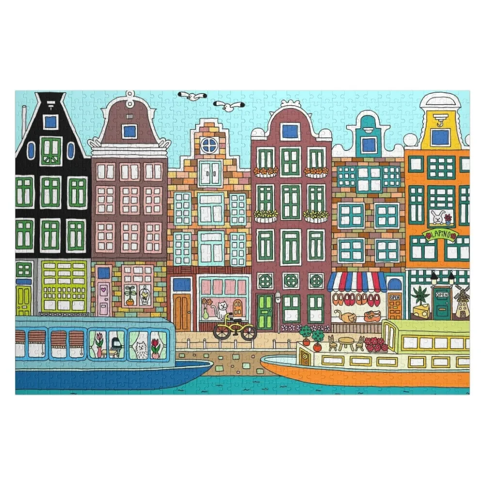 Amsterdam Puzzle Spiel Kinder personal isiert für Kinder Holz für Erwachsene Puzzle