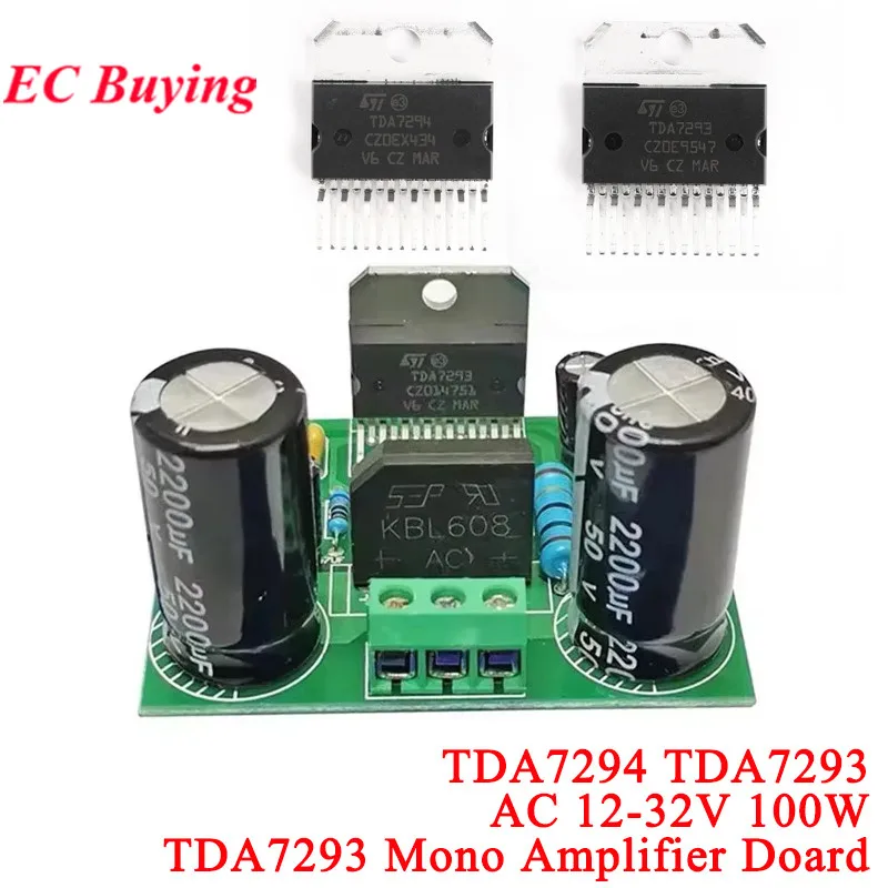 1 szt.-2 szt. TDA7293 100W Wysokiej Mocy Cyfrowy Wzmacniacz Audio Mono Moduł AC 12V-32V Jednokanałowy DIY TDA7294 TDA7265