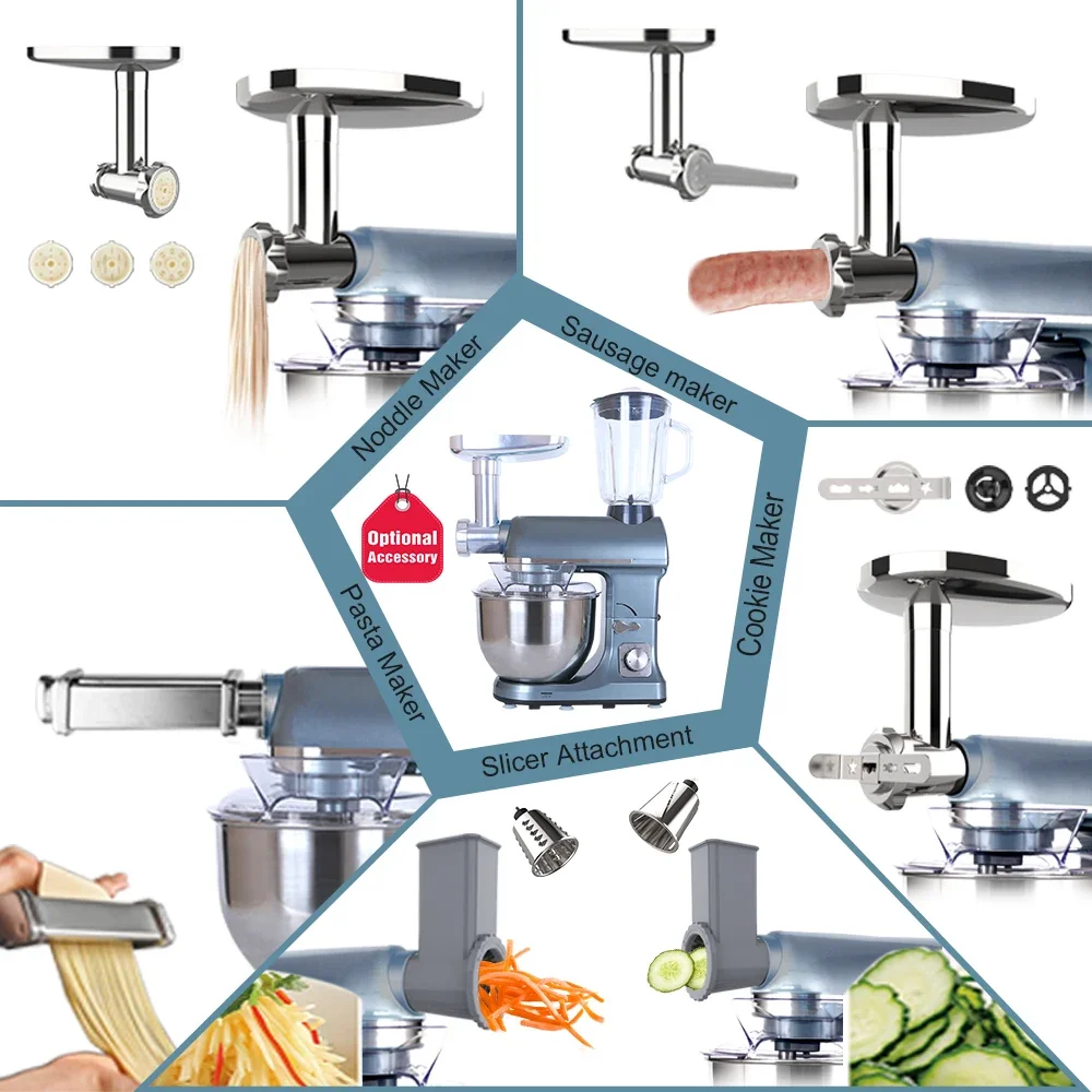 4L 5L 6L 7L 10L Stand Mixer Multifunctional Food Processors Home Kitchen Electric Stand Food Mixer