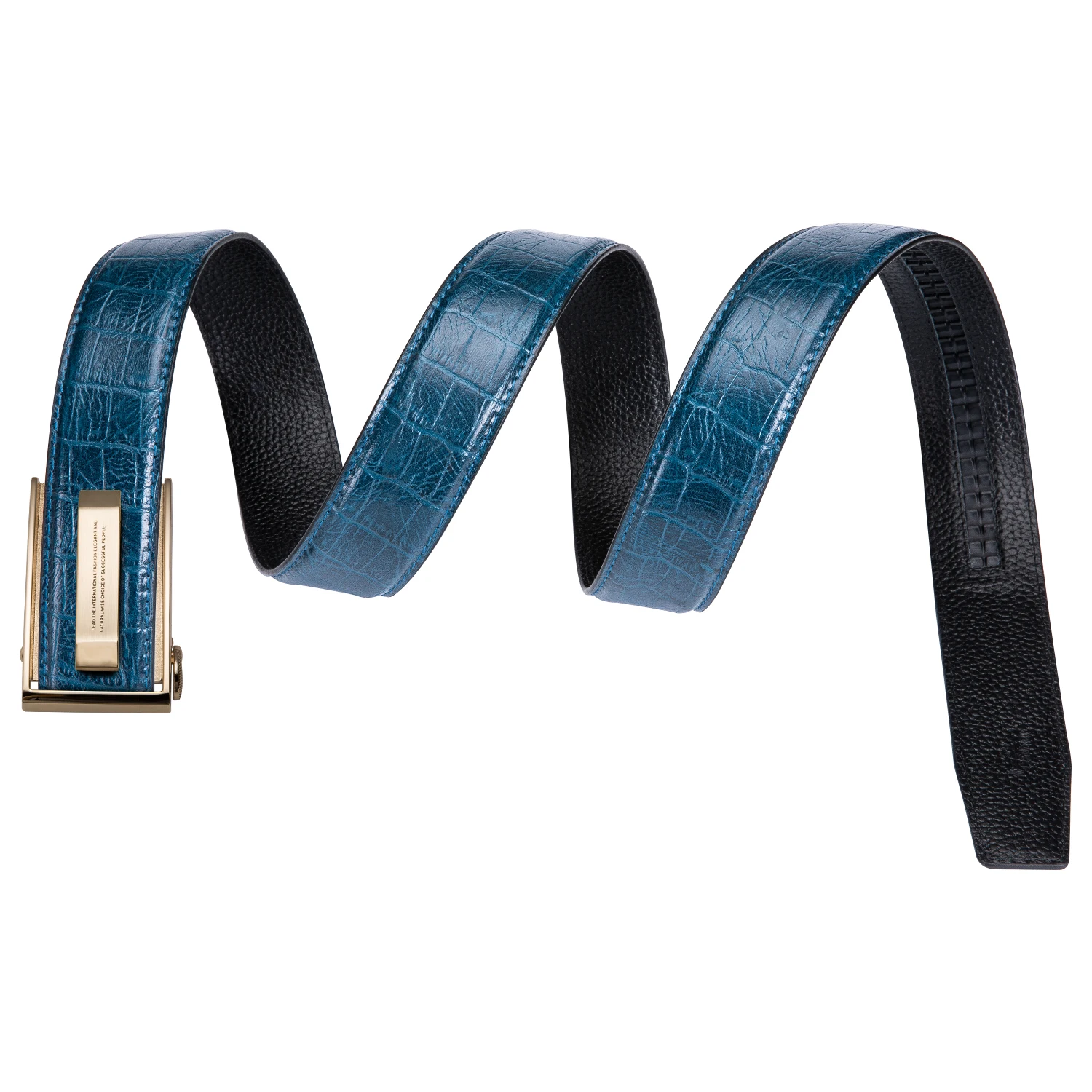 2020 New Fashion Blue Crocodile Leather Belts for Men Waist Fashion Cowboy Jeans Casual Leather Belts Automatic Gold Buckle belt