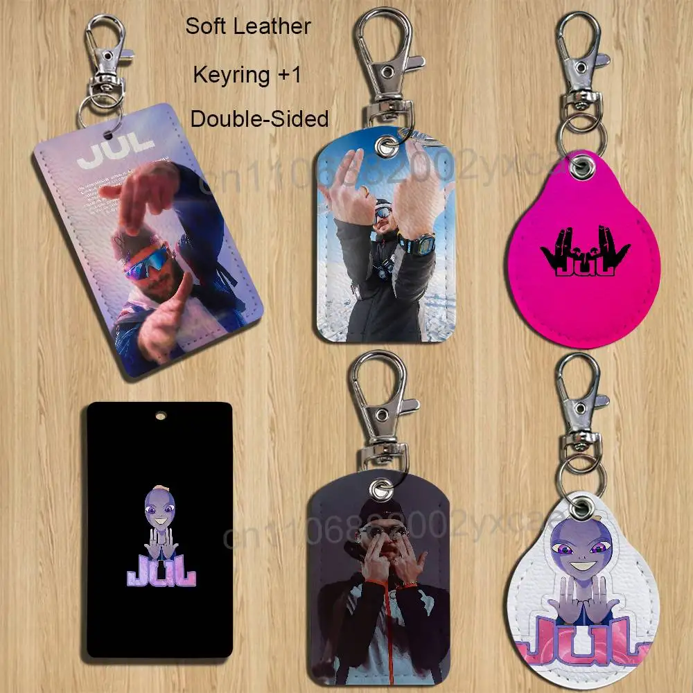 

French cool Jul Rap Card Holder With Keychain Executive Protection For Bank Credit Subway Bus Case