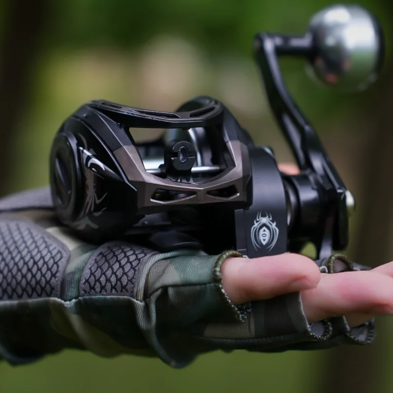 Fishing Reel Metal Ball Single Rocker Arm 6.3:1 Gear 7KG MAX Drag Baitcasting Water Droplet Wheel Aluminum Alloy Line Cup Raft