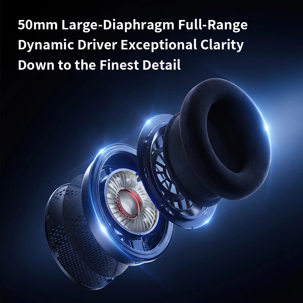 TRN Atoll Over-Ear Open-Back Headphones HiFi Dynamic Driver Wired Earphone, With Mic, Detachable 3.5mm and 6.3mm