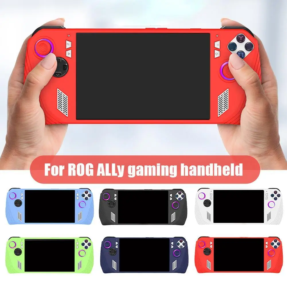 Handheld Silicone Case For ASUS ROG Ally Comfortable Preventing Dust Scratches Shocks Drop-proof Protective Cover