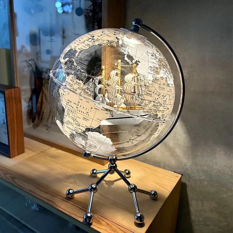 

Upgraded globe ornament with light luxury high-end living room TV cabinet study bookcase office decoration