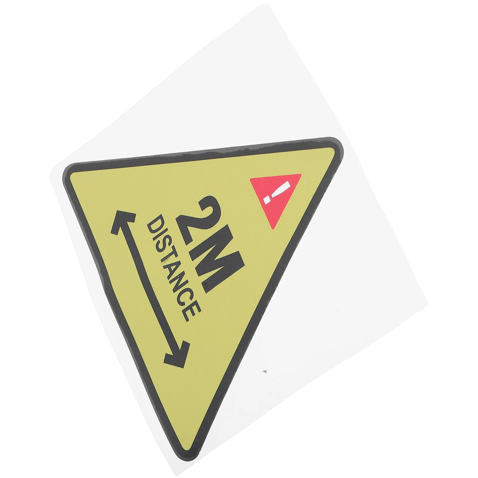 2 Meters Away Safety Warning Sticker Waterproof Adhesive Signage Industrial Use Bright Clear For