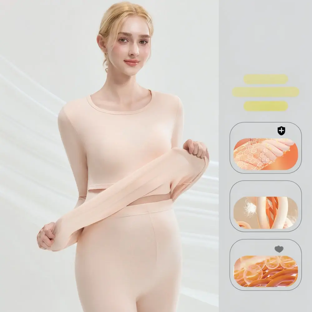 Soft Cotton Maternity Thermal Suit Nursing Bra Pregnancy Warm Winter Base Layer Clothing Set Long Sleeve Pants Casual