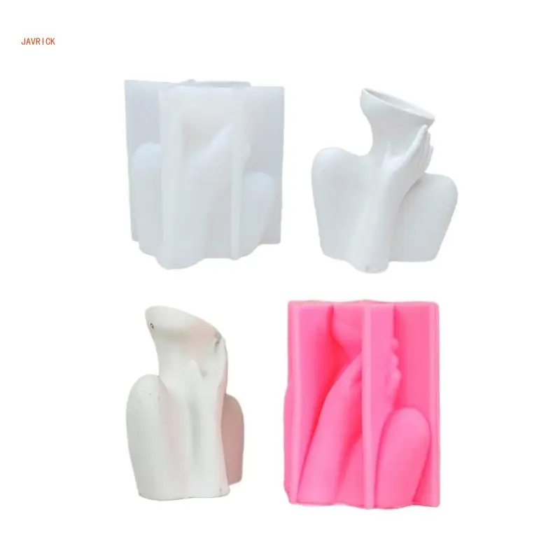 Women Gypsum Silicone Mold DIYs Succulent Concrete Flower Pots Vase Plaster Cement Mold Pen Holder Molds Decors