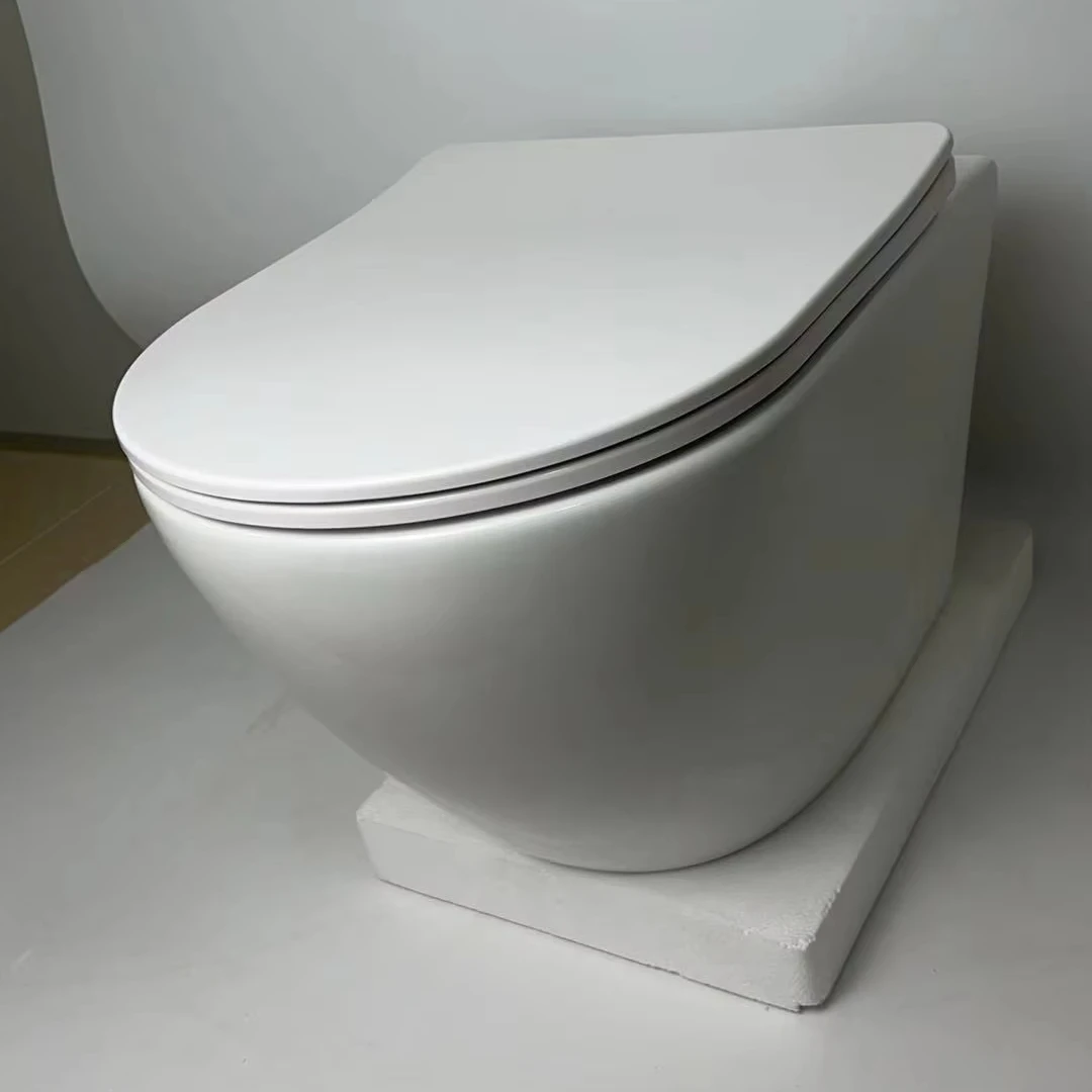 Modern Ceramic Water Tank P-Trap Silent Wall-Mounted HDPE Remote Control Two-Piece Structure for Home and Hotel Bathrooms
