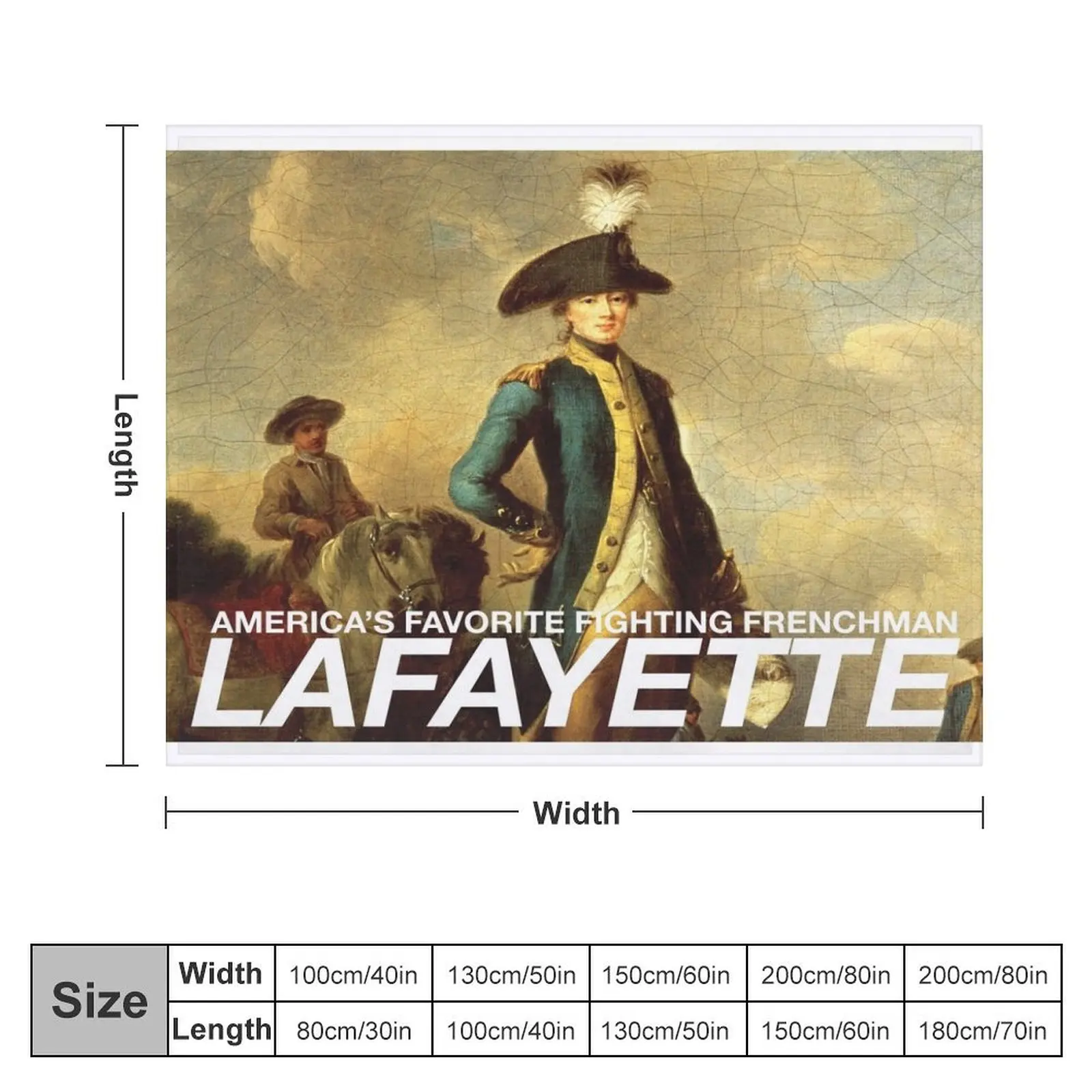 America's favorite fighting Frenchman — Lafayette! Throw Blanket bed plaid Quilt Blankets