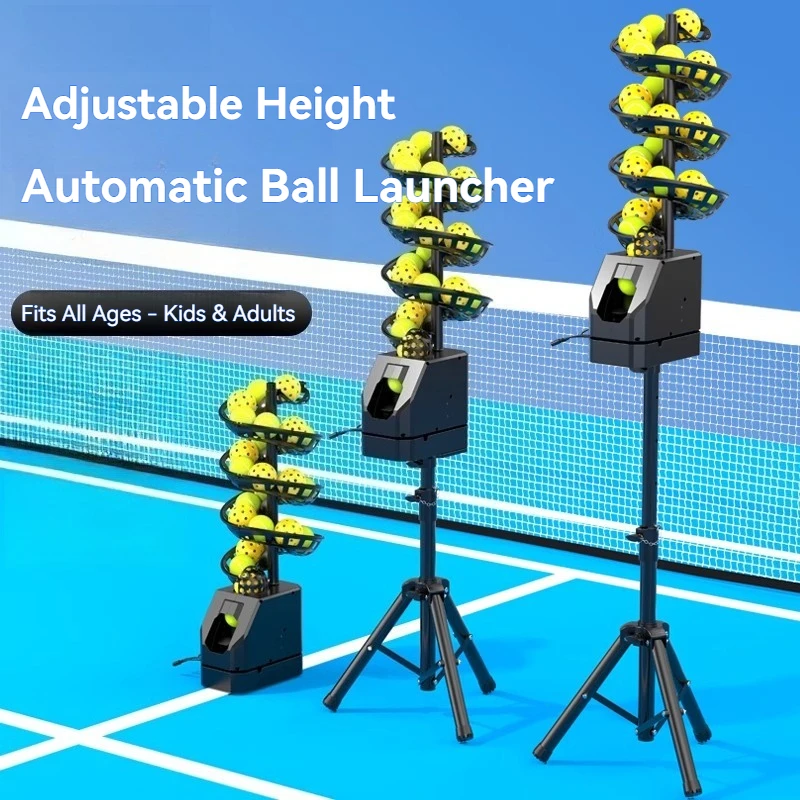

Tennis & Pickleball Serving Machine with Tripod Stand, Multi-Mode Training, Remote Control