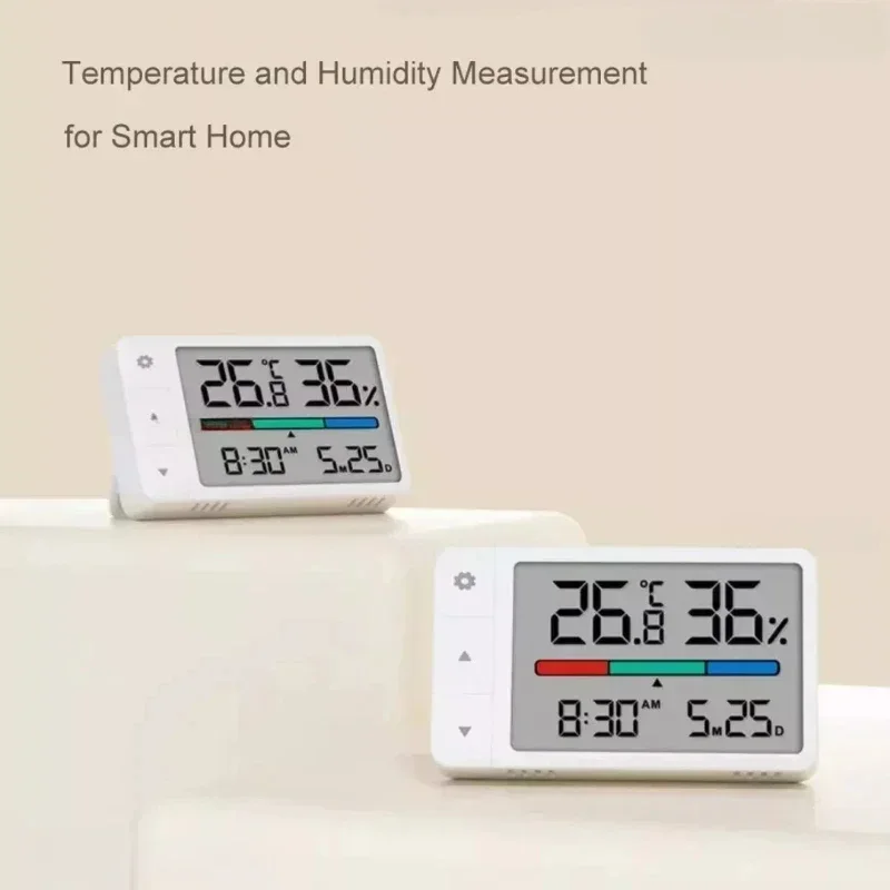 2025 New MiaoMiaoCe Intelligent Thermometer Hygrometer Multi Function Clock HD Digital Display Weather Station Standing Hanging
