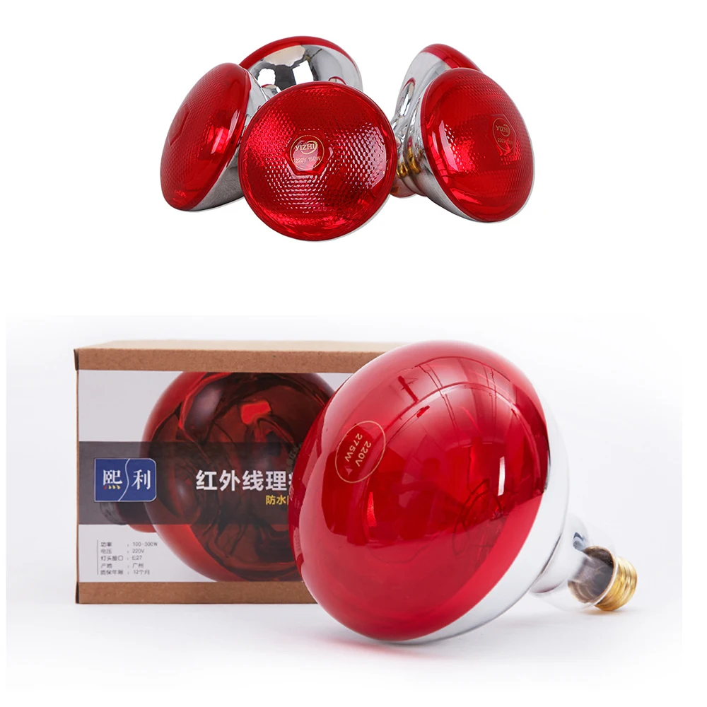 

Infrared Heat Bulb for Incandescent Heat Lamp , Beauty Salon, Pet, Relieves Pain, Bathroo ,Brooder Bulb,E27, 275W, 150W, 100W