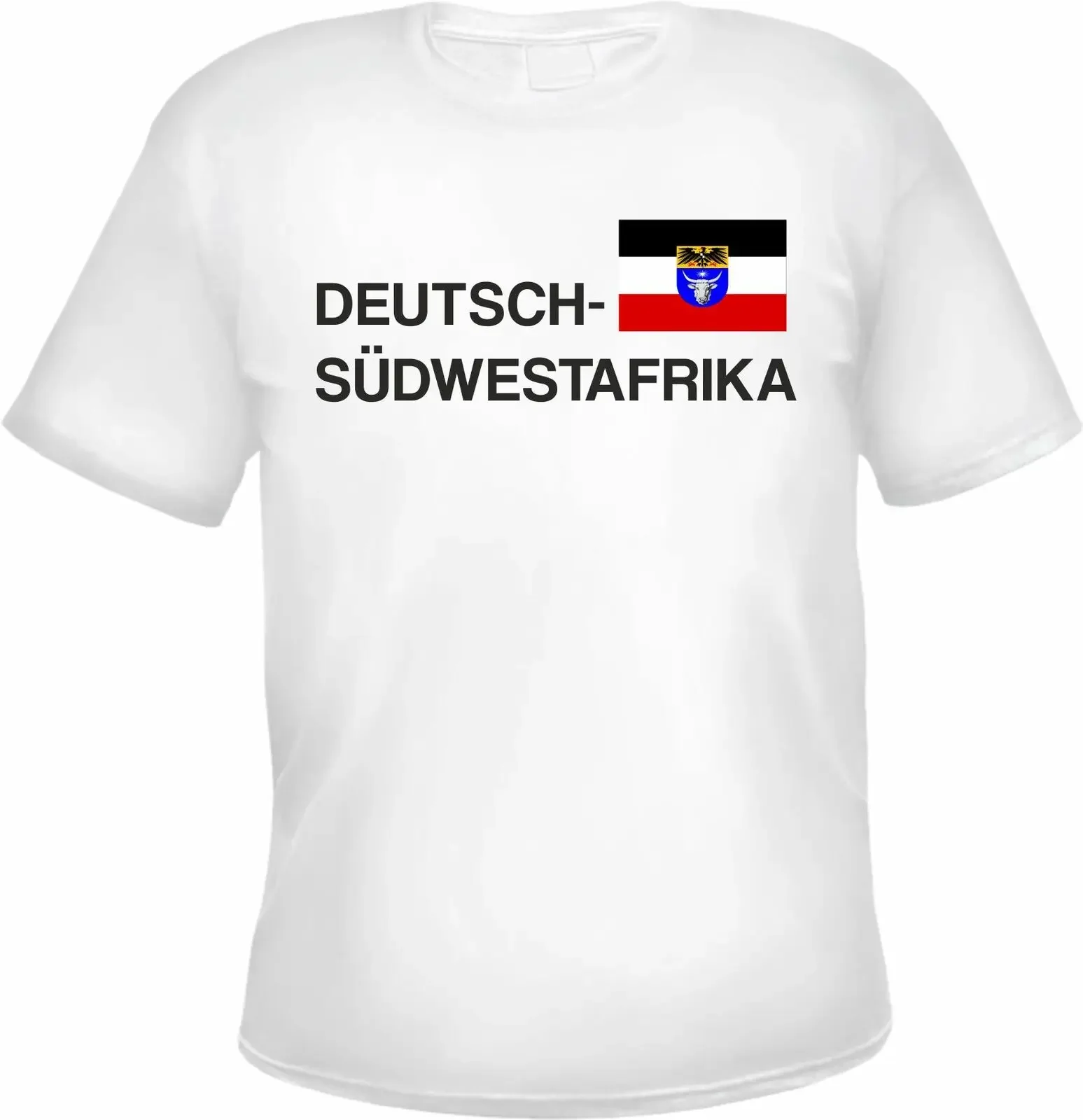 German South West Africa Capital Letters with Flag T-Shirt. Summer Cotton Short Sleeve O-Neck Mens T Shirt New S-3XL