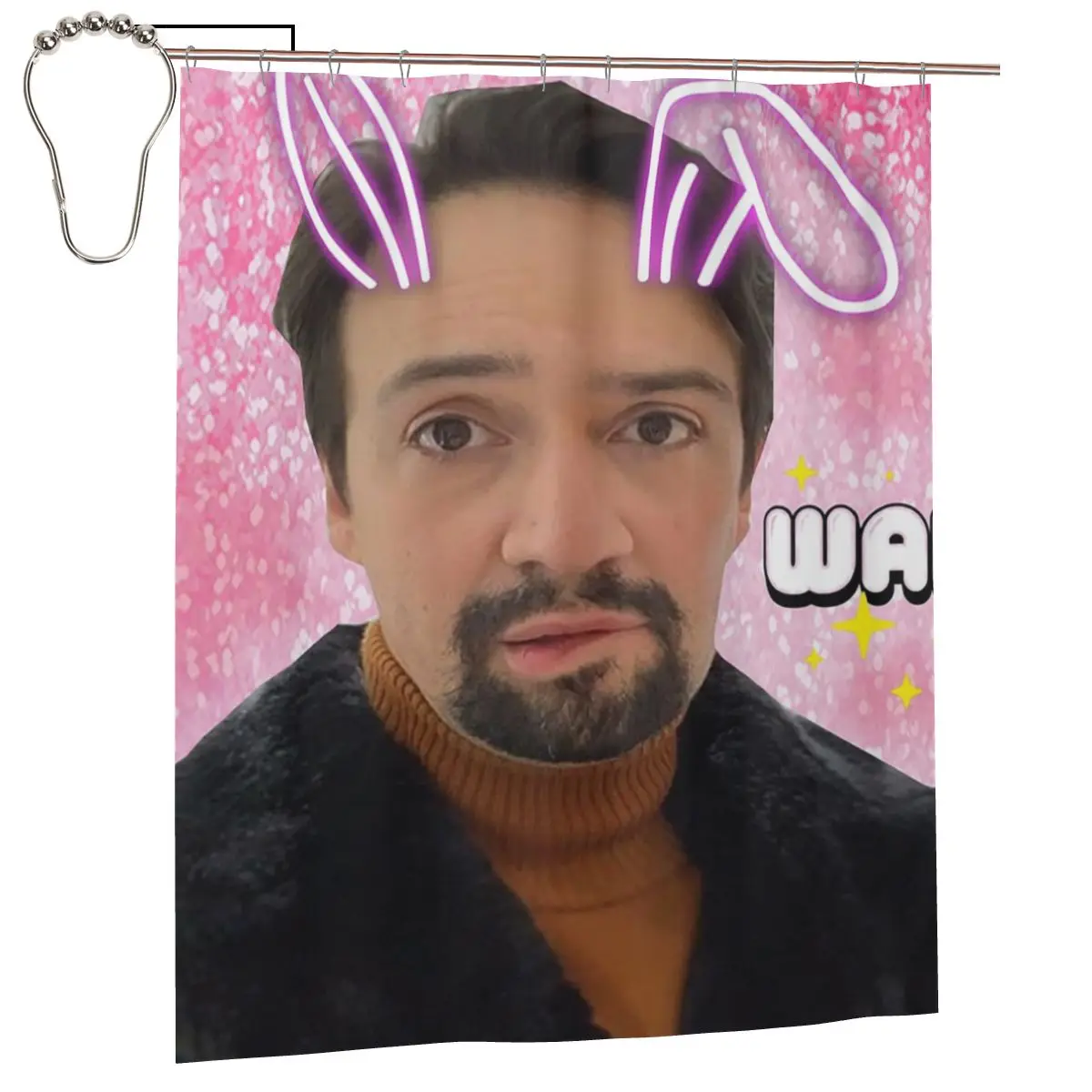 

Занавеска для душа Hamilton, полиэстеровая, водонепроницаемая, с крючками