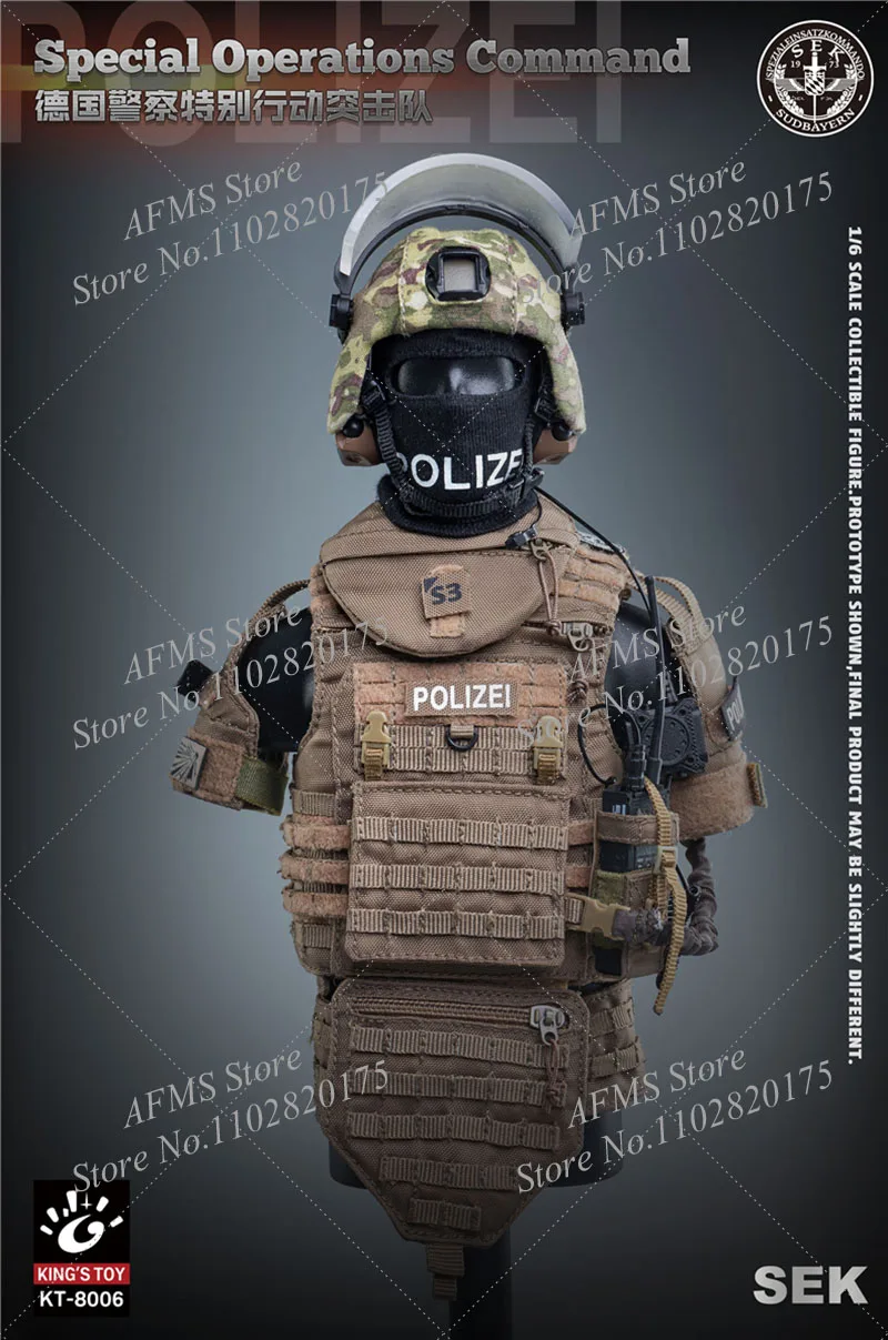 KT8006-figura de acción de soldado de la Policía Alemana, equipo de asalto de operaciones especiales, SEK con arma, juego completo de 12 pulgadas, juguetes coleccionables, 1/6