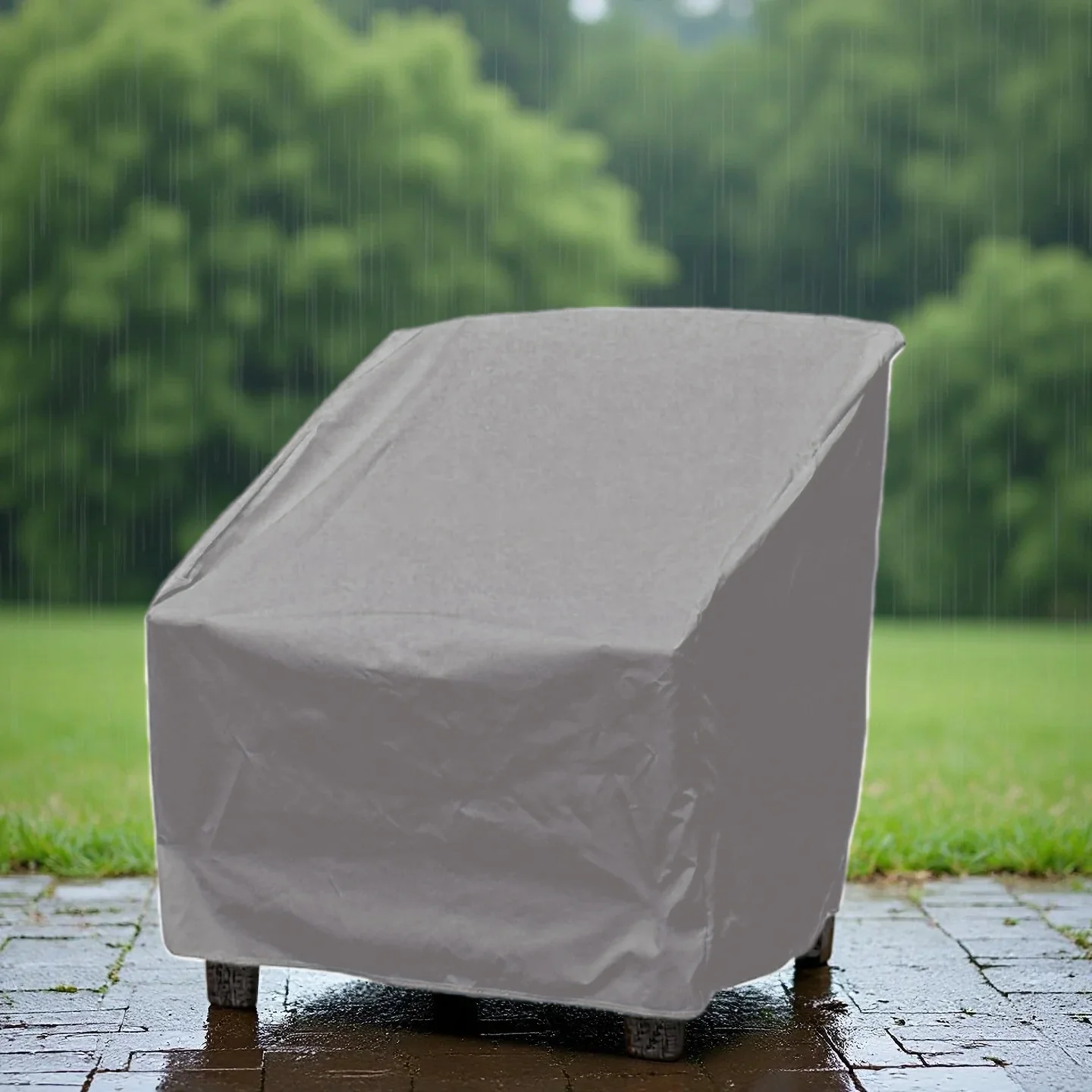 210D Oxford Cloth Chair Cover, Outdoor Waterproof and Dustproof, All-Weather Protective Cover.