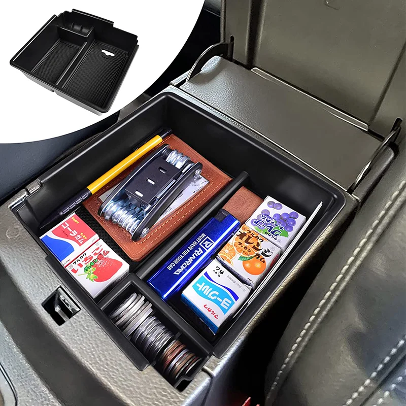 

Center Console Organizer For Ford Ranger 2019-2023 XL XLT Lariat Accessories Insert Storage Box Armrest Secondary Storage Tray