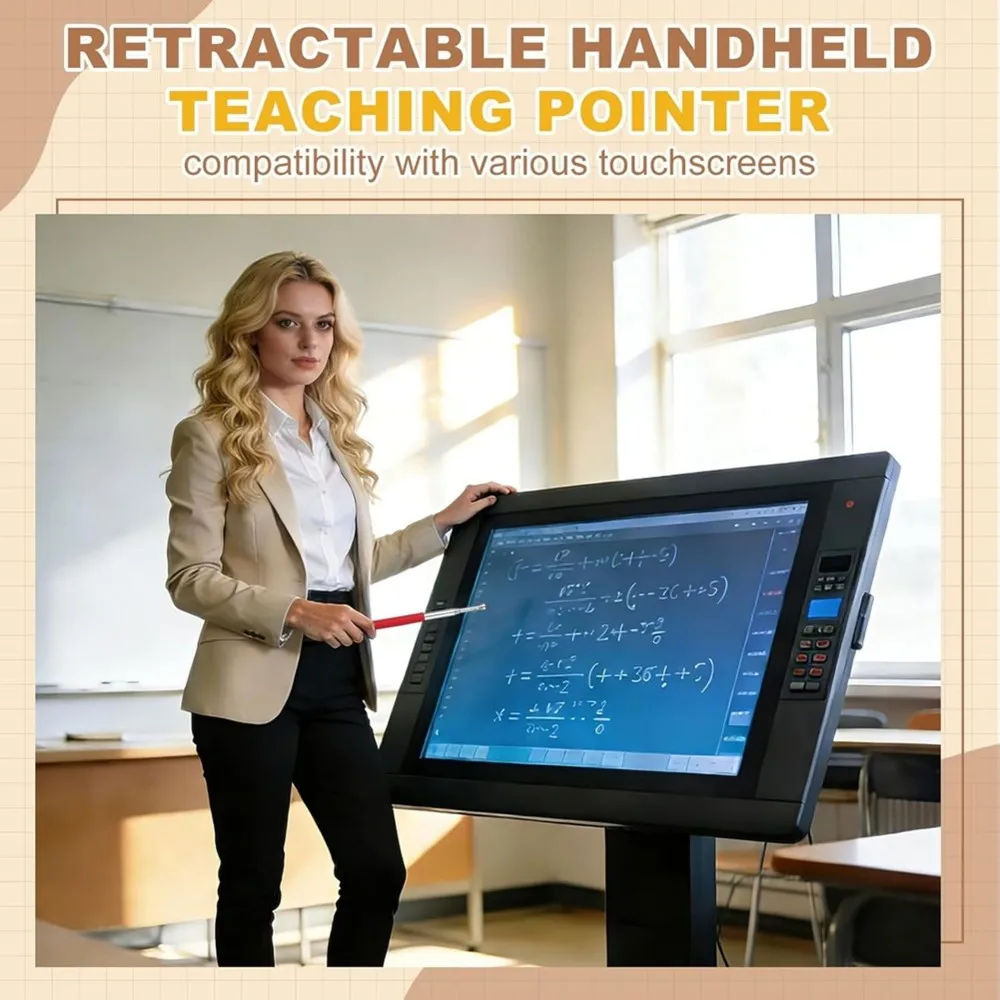 Eco-friendly 4 Pcs Pointer Finger Stick Stylus Pen, for Touch Screens & Whiteboard Presentations, Classroom Teaching Tools