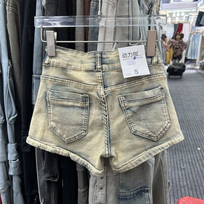Summer Sweet Y2K Bow Lace Patchwork Denim Shorts Women Hot Girl Slim Fit Pants Harajuku Vintage Grunge Fashion Shorts New