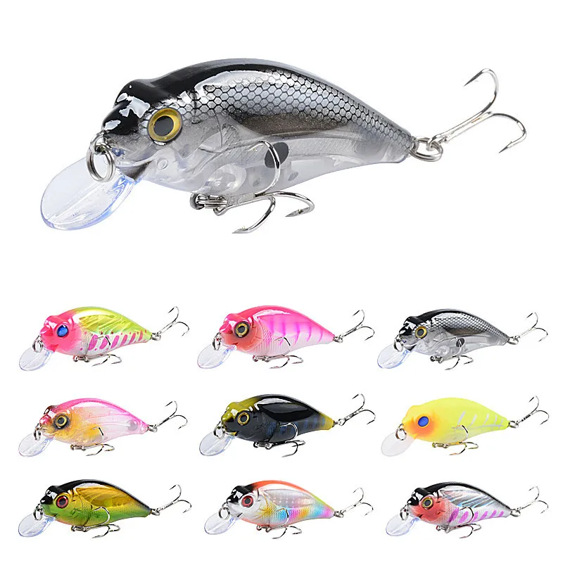 

80mm 11g Suspended Crankbait Fishing Lures Crank Popper Minnow Artificial Bait Isca Pesca Plastic Swimbait Fishing Equipment