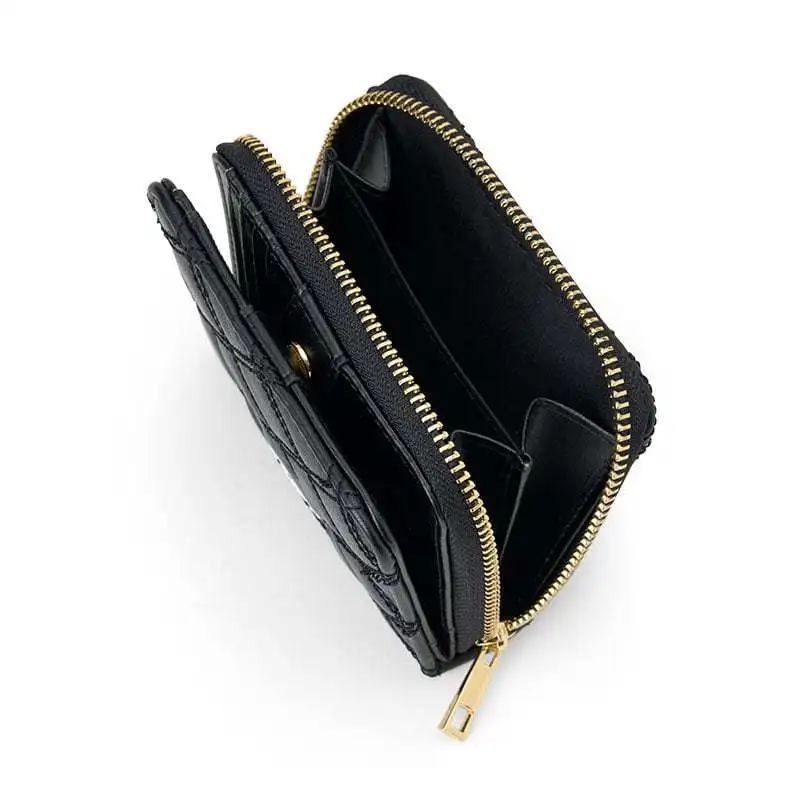 Sanrio Damen-Geldbörse, PU-Leder, Kuromi Melody Hello Kitty, Kawaii-Schlüsselmappe, Mädchen-Geschenk, niedliche modische Münzbeutel