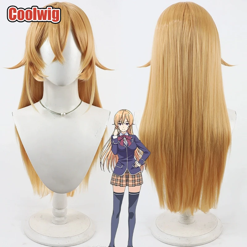 

Coolwig Synthetic Hair Nakiri Erina Cosplay Wigs Food Wars!: Shokugeki no Soma Nakiri Erina 80cm Gold Blonde Wig Heat Resistant