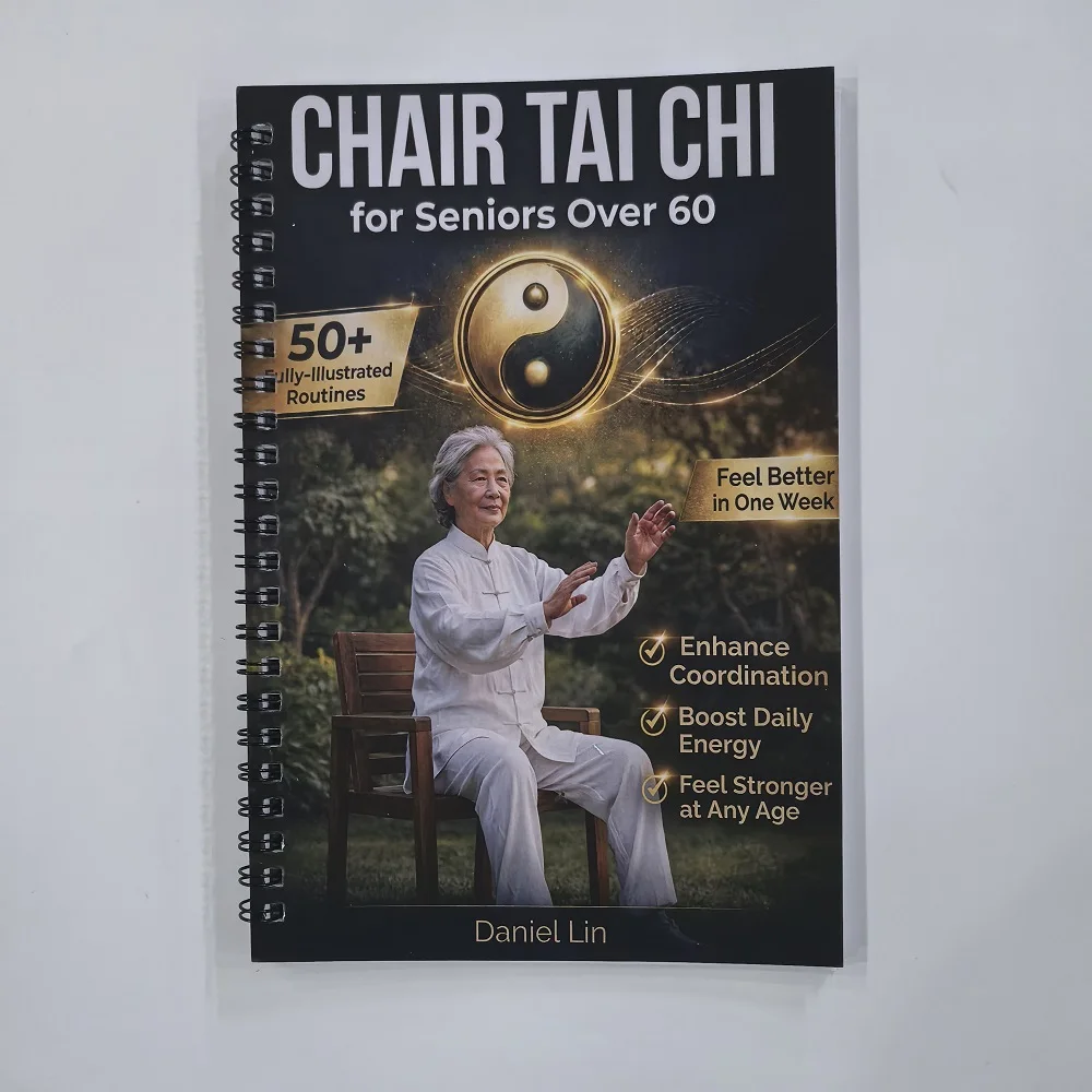 Chair Tai Chi Spiral‑Bound Exercise Book Progressive Martial Arts Manual for Seniors & Beginners Gentle Low‑Impact Fitness Guide