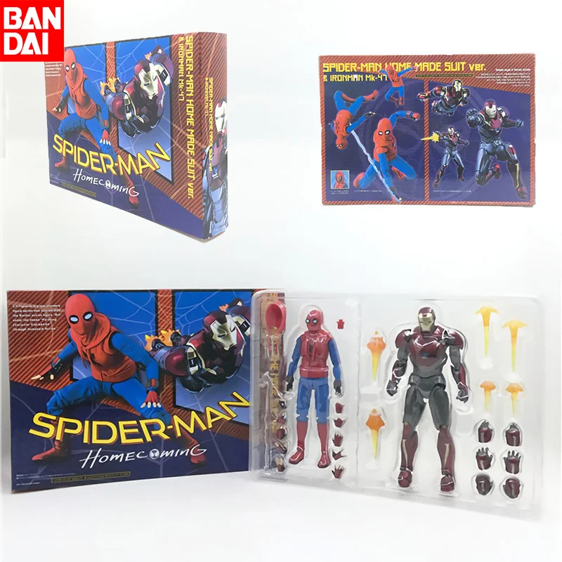 

In Stock Bandai Original S.h.figuarts Homecoming Spider-man (self-made Suit) Scene Set Model Action Figure Boy Birthday Present