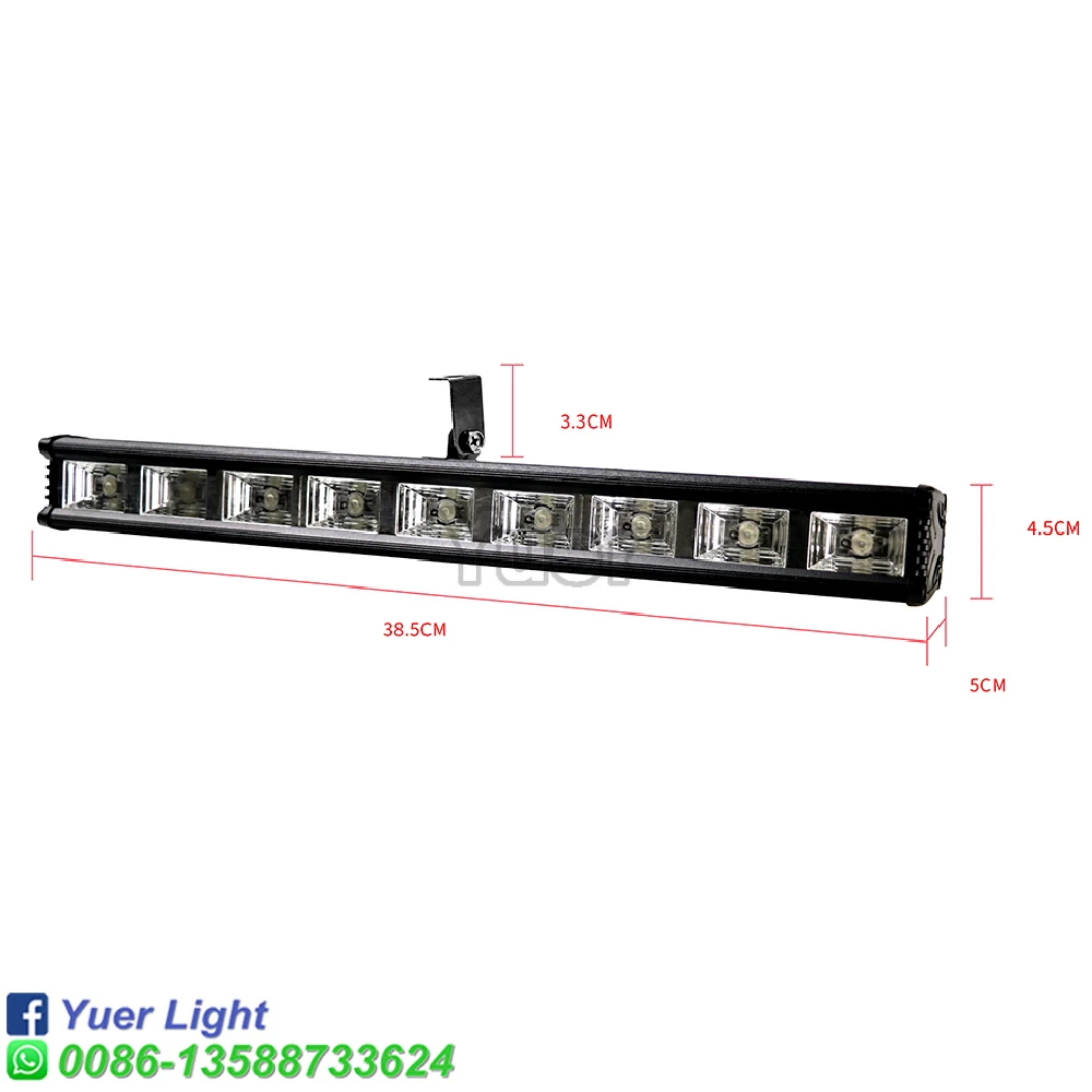 Imagem -04 - Luz uv Tingimento Lightingdj Luz de Palco Luz de Discoteca Ultravioleta Holofote Efeito Fluorescente Luzes Festa Palco Backlight 9x2w