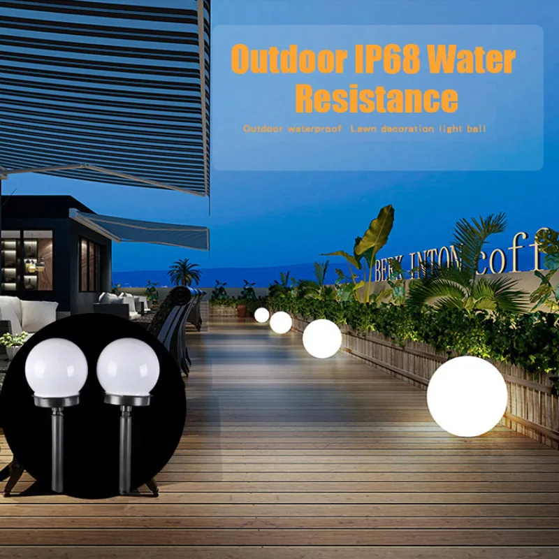 Outdoor LED Solar Round Ball Light Garden Yard Patio Ground Lawn Solar Lamp IP65 Waterproof Party Holiday Garden Home Decoration