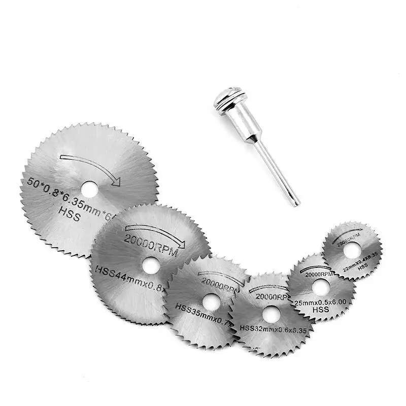 7pcs/set HSS Saw Blade Rotary Tool Cutting Disc For Dremel Drill Woodworking Metal Cutter Power Tools
