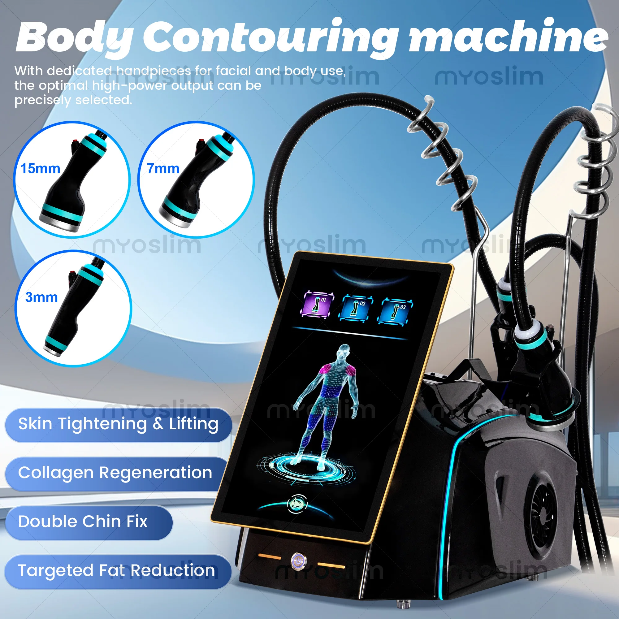 Professional Cool Wave 2.45GHz Skin Tightening Machine for Body Contouring and Anti-Cellulite Treatment Beauty Machine