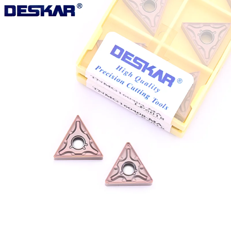 DESKAR memasukkan TNMG 160402   TNMG 160404   TNMG 160408   LF6018 MA Alat Bubut Sisipan Karbida Baja Tahan Karat Yang Diproses Pisau TNMG