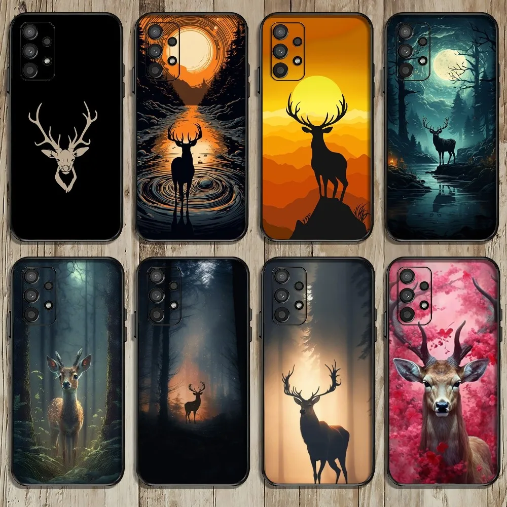 

Deer Hunting Camo Phone Case For Samsung Galaxy A52 A12 A51 S21 Edge S22ULTRA S23 S24 Plus Ultra Black Cover