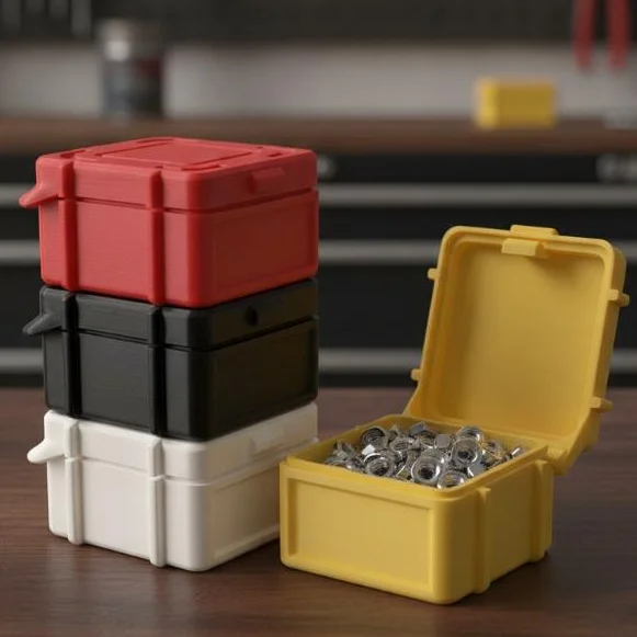 Small Hardware Storage Box Stackable Sealed Bayonet Container Multi-use for Screws Nuts Nails DIY Craft Project Storage