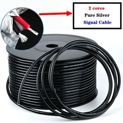 1-100M Hi-Fi Audio 2Cores czyste srebro sygnał Audio kabel głośnik wzmacniacz Interconnector XLR Rca kable