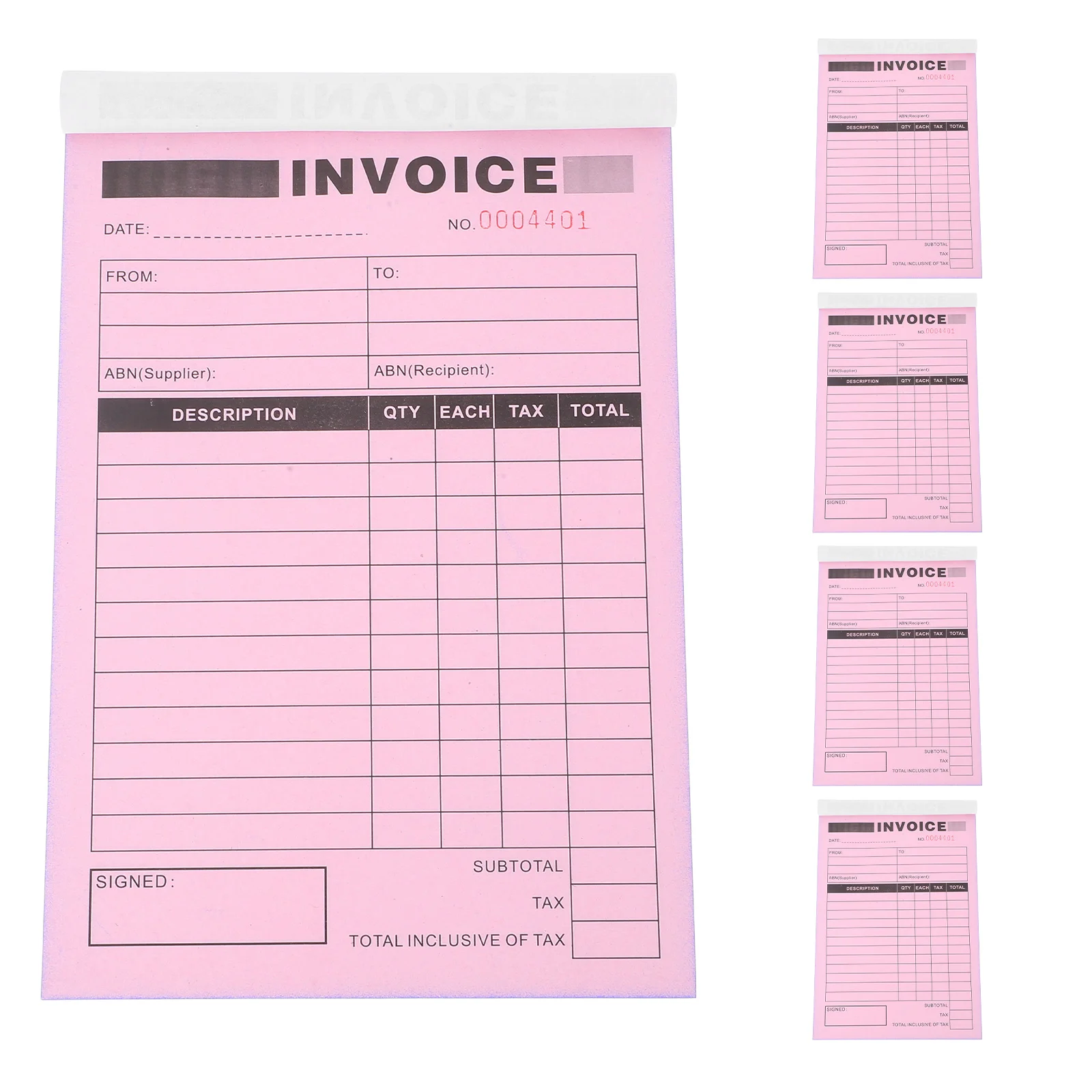 5pcs Two-Part Delivery Note Book Paper Built-In Writing Board Compact Invoice Receipts For Small Business