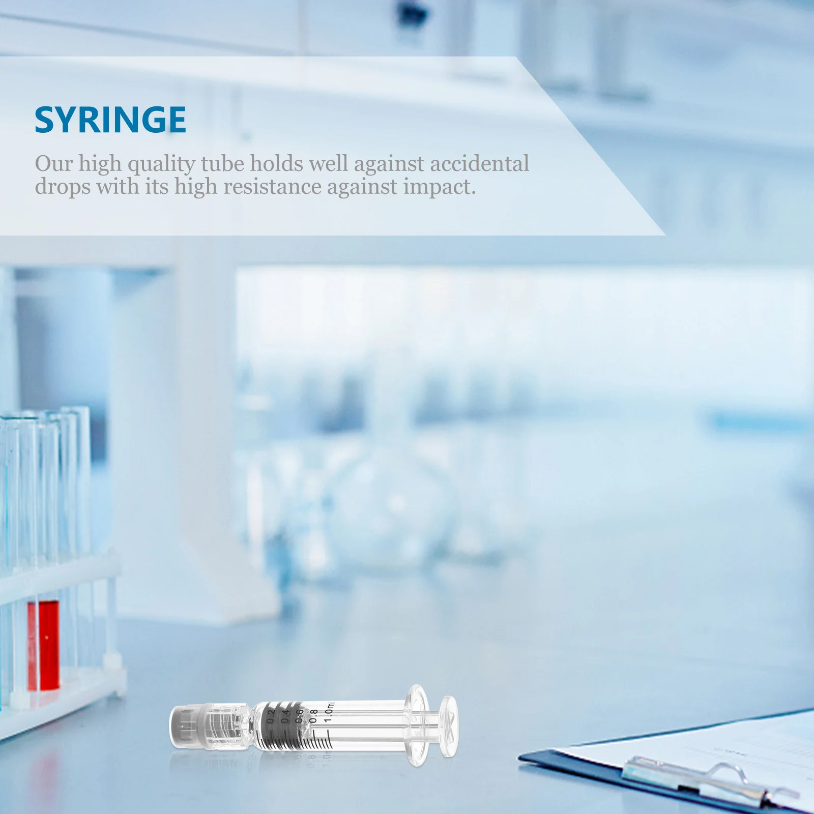 

6Pcs Glass Syringe Borosilicate Accurate Measuring Liquid Anti-Leak Dispensing Syringe Lab Ink Glue Veterinary 1Ml Injection