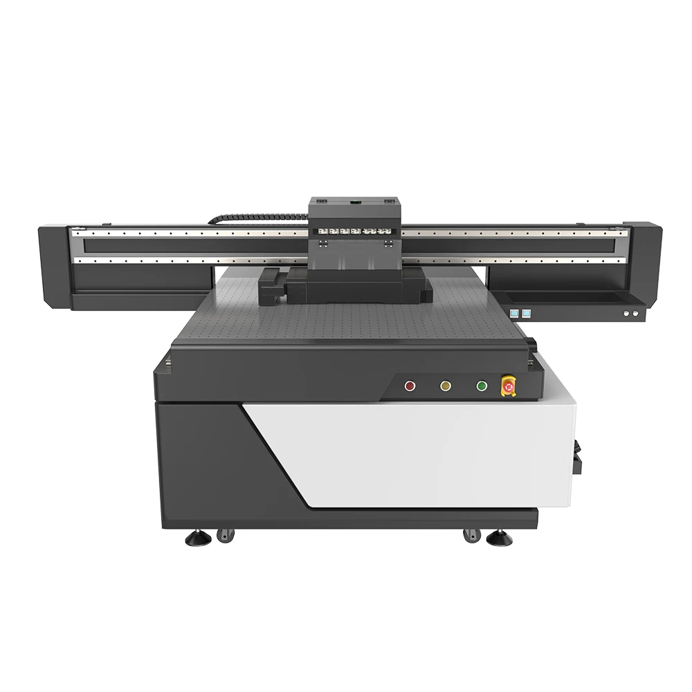 Stampante UV industriale di grande formato con stampante Flatbed a LED UV con testina di stampa Ricoh G6 da 3 pezzi per la stampa UV di fonecasi in