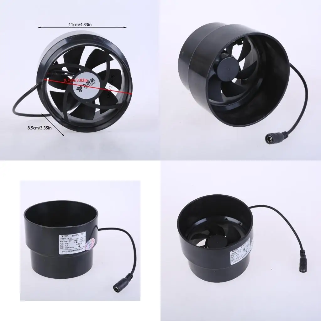 

652F Трубный вентиляционный вентилятор Потолочное окно Вытяжной вентилятор Вентилятор 4-дюймовый регулируемый вытяжной