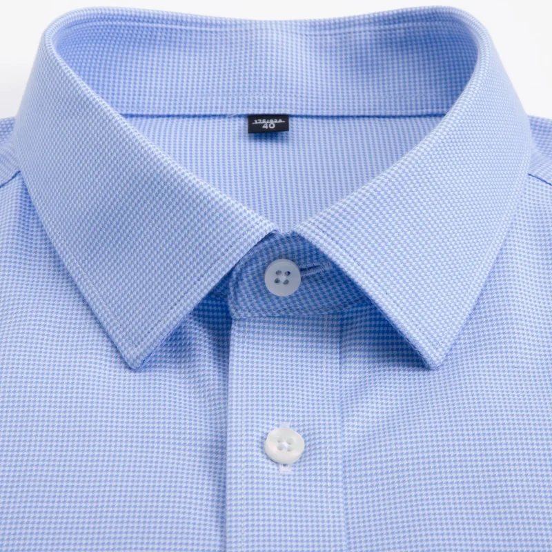Premium Non-Iron Men's Dress Shirt DP Cotton Long Sleeve Business Formal DP 100 Cotton Office Work White Shirt Men Long Sleeve
