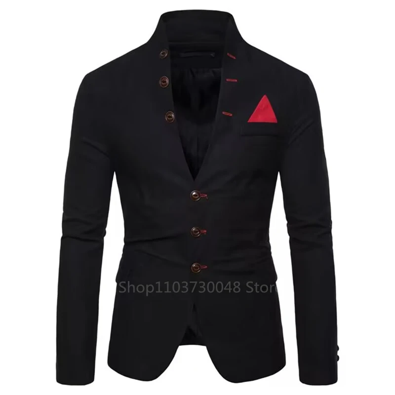 Orange Jacket for Men Single Breasted Slim Fit Suit Blazer for Prom Party 1 Piece Wedding Business Coat