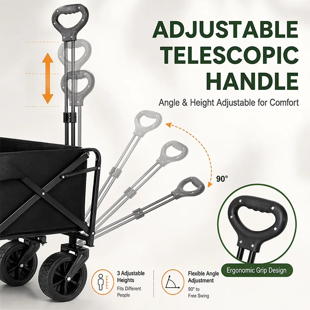 Kostenloser Versand, schnelle 4 Tage nach Deutschland, Multifunktionswagen, Outdoor-Camping-Fahrzeug, zusammenklappbar, zum Sammeln, Camping-Handwagen, tragbarer, zusammenklappbarer Trolley, mobiler Stand – Detail 4